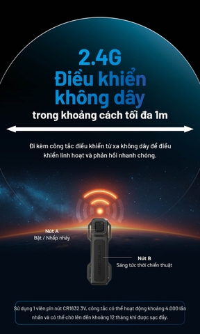 Đèn pin chiếu xa NITECORE MH40 Pro sáng 3500 lumen chiếu xa 1300m pin 10000mAh công tắc remote không dây