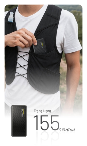 NITECORE NB Plus – Sạc dự phòng sợi carbon 10.000mAh, siêu nhẹ 155g