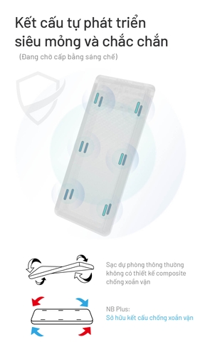 NITECORE NB Plus – Sạc dự phòng sợi carbon 10.000mAh, siêu nhẹ 155g