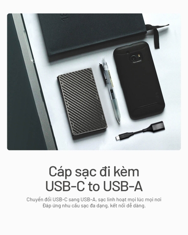 Nitecore NB20000 Gen 3 – Pin dự phòng 20000 mAh sạc nhanh USB‑C kép, vỏ sợi carbon