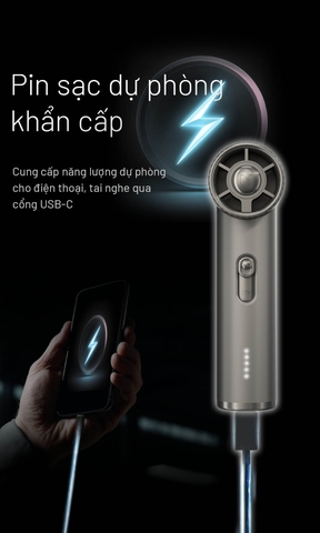 NITECORE NEF01 – Quạt cầm tay mini tốc độ cao, pin 4.000 mAh, 5 tốc độ gió