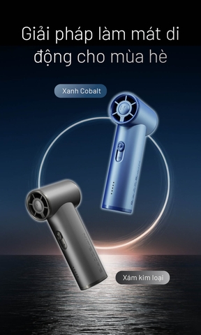 NITECORE NEF01 – Quạt cầm tay mini tốc độ cao, pin 4.000 mAh, 5 tốc độ gió