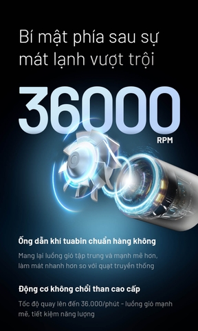 NITECORE NEF01 – Quạt cầm tay mini tốc độ cao, pin 4.000 mAh, 5 tốc độ gió