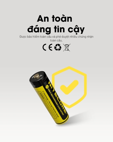 Pin sạc AA NITECORE NH2400 - 2400mAh cổng sạc USB C