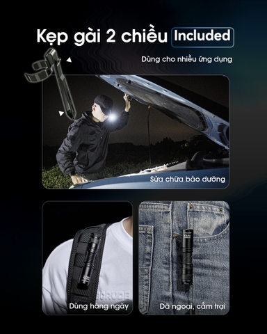 Đèn pin mini NITECORE MT1A Pro sáng 800 lumens chiếu xa 250m pin sạc 14500 dung lượng 1100mAh