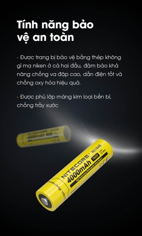 Pin sạc NITECORE NL1840 18650 dung lượng 4000mah