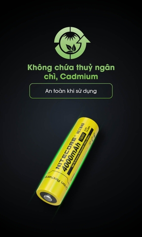 Pin sạc NITECORE NL1840 18650 dung lượng 4000mah