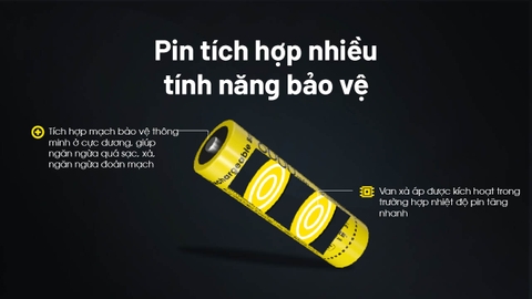 NL2160HP pin sạc Nitecore 21700 dung lượng 6000mah dòng xả cao 20A