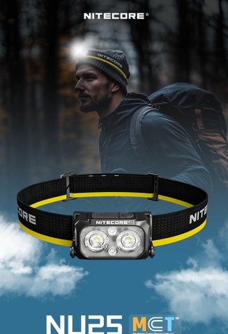 NITECORE NU25 MCT – Đèn đội đầu siêu nhẹ chỉ 50g, sáng 400 lumen, 3 nhiệt màu sáng