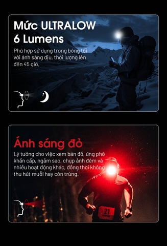 NITECORE NU25 MCT – Đèn đội đầu siêu nhẹ chỉ 50g, sáng 400 lumen, 3 nhiệt màu sáng