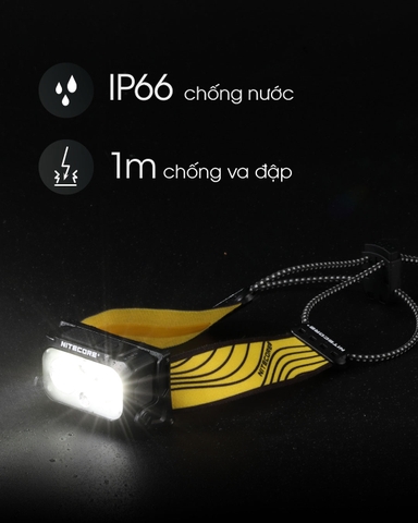 Đèn pin đội đầu siêu nhẹ NITECORE NU25 sáng 400 lumen chiếu xa 64m pin 650mAh USB-C