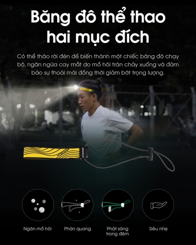 Đèn pin đội đầu siêu nhẹ NITECORE NU25 sáng 400 lumen chiếu xa 64m pin 650mAh USB-C