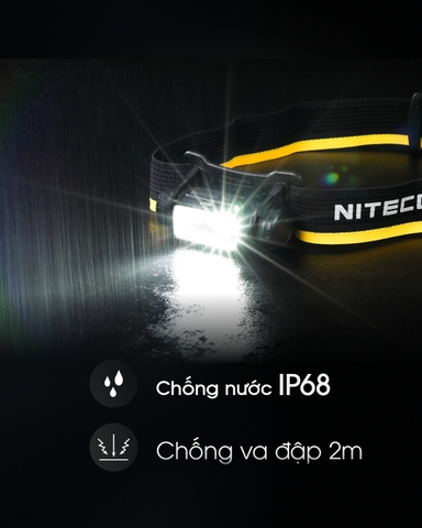 Đèn pin đội đầu NITECORE NU43 sáng 1400 lm chiếu xa 130m pin 18650 3400mAH sạc USB-C