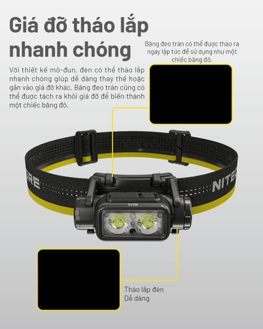 Đèn đội đầu NITECORE NU45 sáng 1700lm chiếu xa 172m pin 18650 4000mAh nhẹ 126gr chuyên cho chạy trail