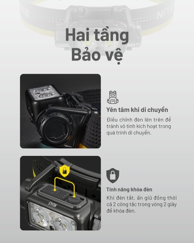 Đèn đội đầu NITECORE NU45 sáng 1700lm chiếu xa 172m pin 18650 4000mAh nhẹ 126gr chuyên cho chạy trail