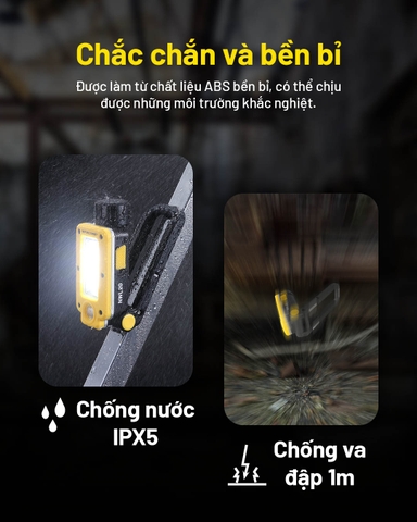 Đèn pin Nitecore NWL20 sáng 600 lumen chiếu xa 93m sạc USB-C, đế nam châm đa năng