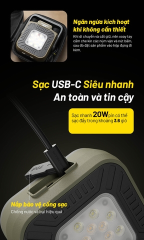 NITECORE NWL30 - Đèn làm việc/dã ngoại 3000 lumen
