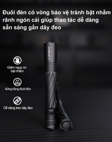 Klarus P2 – Đèn pin EDC 1000 lm siêu gọn, sạc USB-C, dùng pin 14100/AA