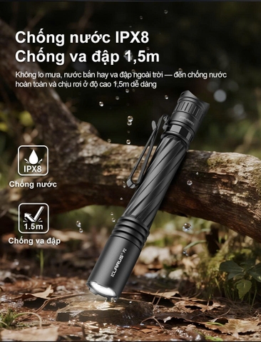Klarus P2 – Đèn pin EDC 1000 lm siêu gọn, sạc USB-C, dùng pin 14100/AA