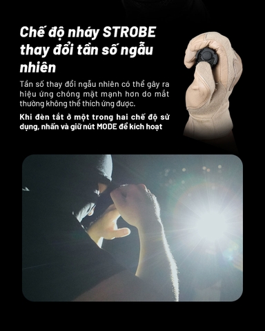 Đèn pin tác chiến NITECORE P23i sáng 3.000 lumen tầm chiếu xa 470m pin 21700i 5000mAh trấu phá kính công tắc đuôi kép phản ứng nhanh