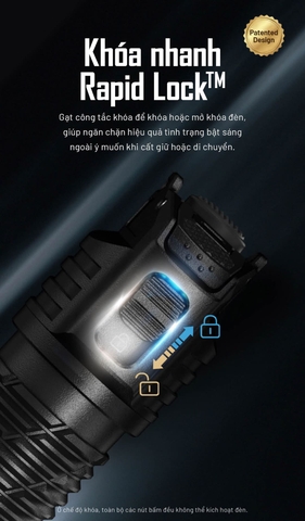 Đèn pin chiến thuật NITECORE P27iX – Sáng 5000 lumen, chiếu xa 430m, pin 5500mAh, sạc nhanh USB-C 18W