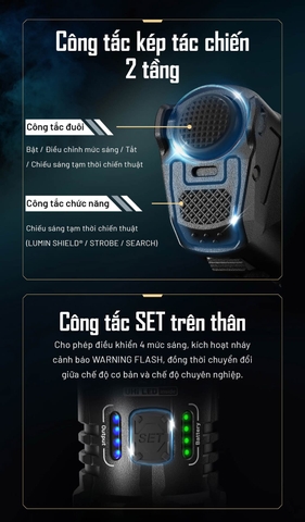 Đèn pin chiến thuật NITECORE P27iX – Sáng 5000 lumen, chiếu xa 430m, pin 5500mAh, sạc nhanh USB-C 18W
