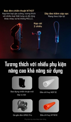 Đèn pin chiến thuật NITECORE P27iX – Sáng 5000 lumen, chiếu xa 430m, pin 5500mAh, sạc nhanh USB-C 18W