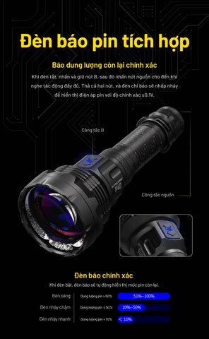 Đèn pin NITECORE P40 độ sáng 2000 lm chiếu siêu xa 2900m