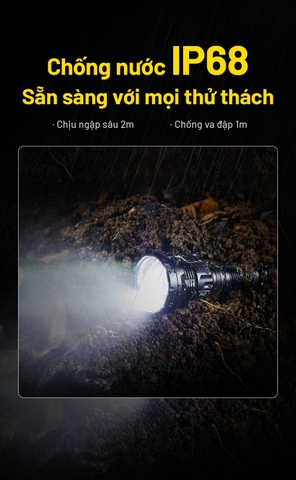 Đèn pin NITECORE P40 độ sáng 2000 lm chiếu siêu xa 2900m