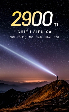 Đèn pin NITECORE P40 độ sáng 2000 lm chiếu siêu xa 2900m