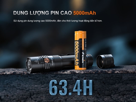 Đèn pin chiến thuật Fenix PD36R ACE 3000 lumen chiếu xa 415m, pin 21700, sạc USB-C