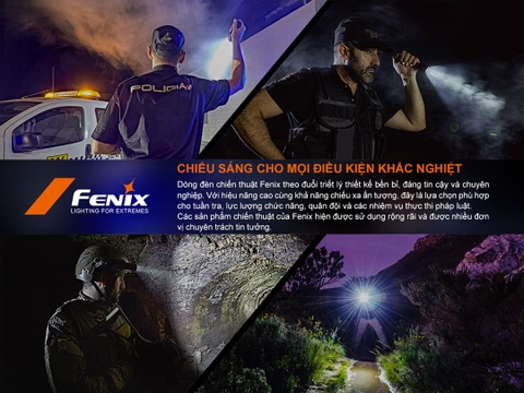 Đèn pin chiến thuật Fenix PD36R ACE 3000 lumen chiếu xa 415m, pin 21700, sạc USB-C