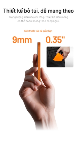 NITECORE POCKET 5 – Sạc dự phòng nam châm 5000mAh siêu mỏng 9mm, cáp USB-C tích hợp, sạc nhanh 22.5W