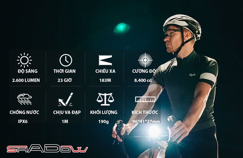 Đèn xe đạp MAGICSHINE RAY 2600 sáng 2600 lumen pin 6700mAH