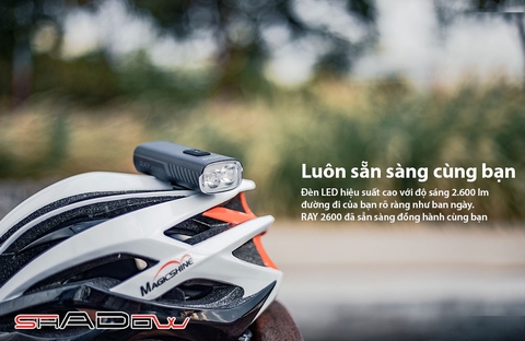 Đèn xe đạp MAGICSHINE RAY 2600 sáng 2600 lumen pin 6700mAH