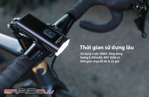 Đèn xe đạp MAGICSHINE RAY 2600 sáng 2600 lumen pin 6700mAH