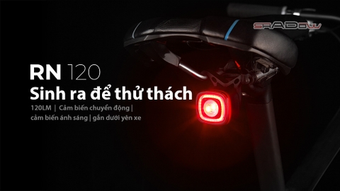 Đèn hậu xe đạp MAGICSHINE RN120 LED đỏ sáng 120 lumen tầm nhận diện 1500m