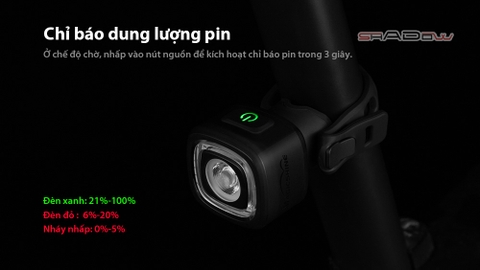 Đèn hậu xe đạp MAGICSHINE RN120 LED đỏ sáng 120 lumen tầm nhận diện 1500m