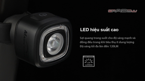 Đèn hậu xe đạp MAGICSHINE RN120 LED đỏ sáng 120 lumen tầm nhận diện 1500m