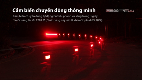 Đèn hậu xe đạp MAGICSHINE RN120 LED đỏ sáng 120 lumen tầm nhận diện 1500m
