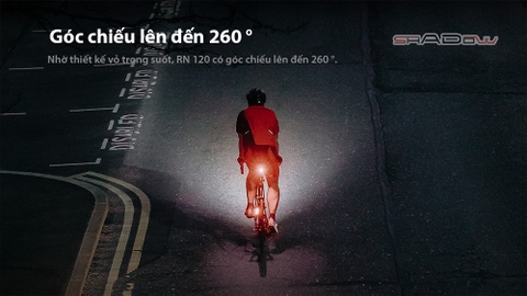 Đèn hậu xe đạp MAGICSHINE RN120 LED đỏ sáng 120 lumen tầm nhận diện 1500m