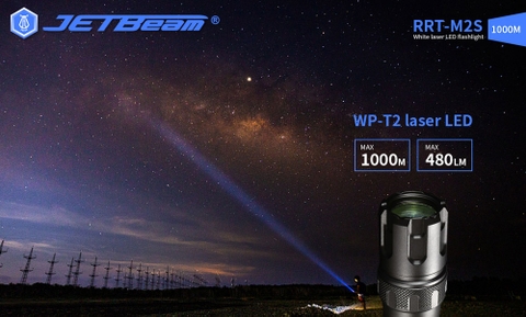 Đèn pin chiếu xa LEP JETBEAM RRT-M2S chiếu xa 1000m độ sáng 480m pin 21700