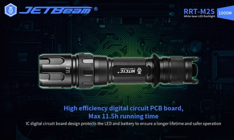 Đèn pin chiếu xa LEP JETBEAM RRT-M2S chiếu xa 1000m độ sáng 480m pin 21700