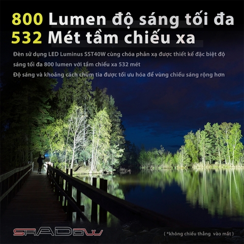 Đèn pin xách tay siêu sáng KLARUS RS10 LED SST40 độ sáng 800 lumen chiếu xa 532m
