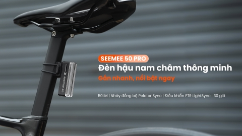 Đèn hậu xe đạp Magicshine SEEMEE 50 PRO – 50lm, pin sạc USB-C, chống nước IPX6