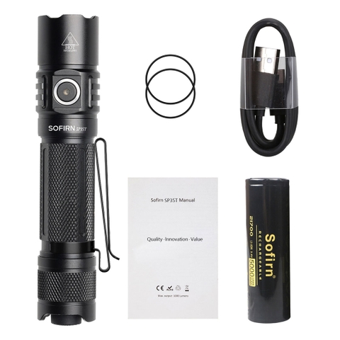 Đèn pin SOFIRN SP35T sáng 3800 lumen chiếu xa 280m pin 21700 sạc USB-C