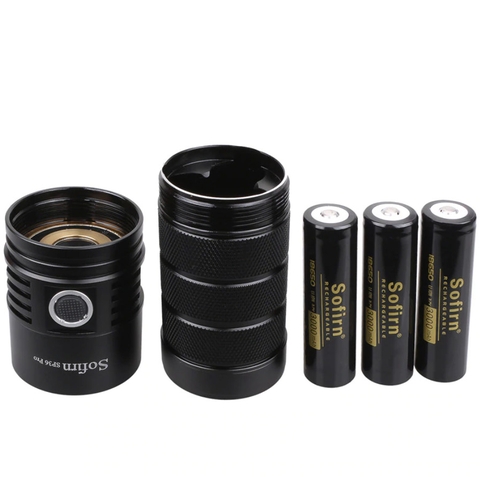 Đèn pin siêu sáng SOFIRN SP36 PRO sáng 8000 lumen chiếu xa 450m cổng sạc Type-C sử dụng 3 pin 18650 (kèm theo)