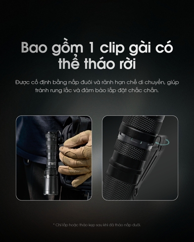 Đèn pin tác chiến NITECORE SRT7i độ sáng 3000 lumenchiếu xa 580m pin 21700 dung lượng 5300mAh USB-C