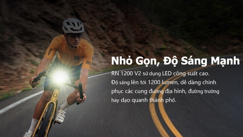 Đèn xe đạp MAGICSHINE RN 1200 V2 độ sáng 1200lm 5000mAh hỗ trợ đồng bộ ánh sáng FTR, powerbank