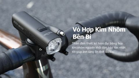 Đèn xe đạp MAGICSHINE RN 1200 V2 độ sáng 1200lm 5000mAh hỗ trợ đồng bộ ánh sáng FTR, powerbank